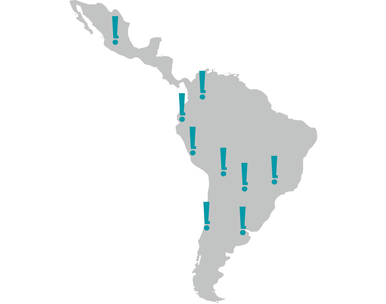 Mapa de Sudamérica