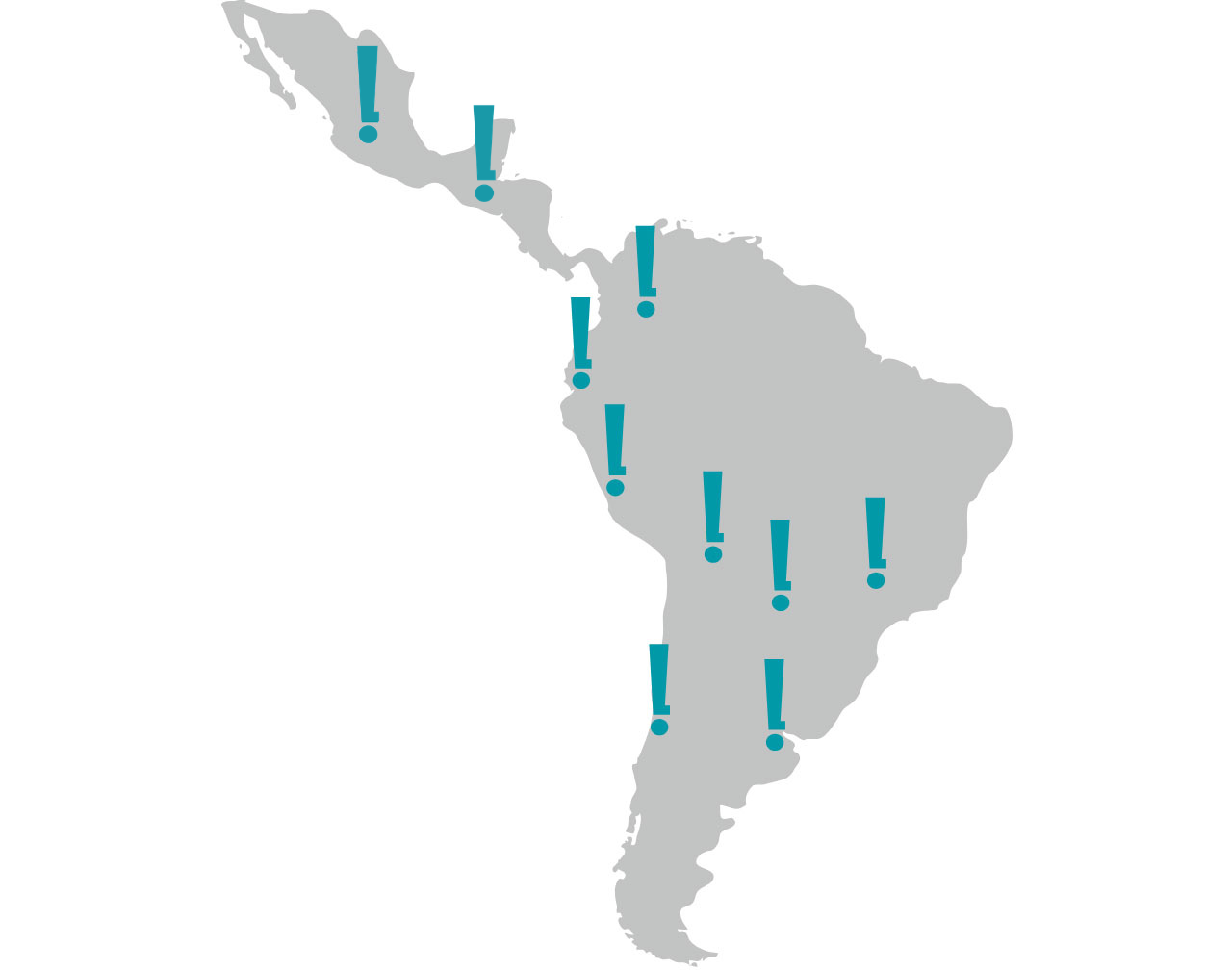 Mapa de Sudamérica
